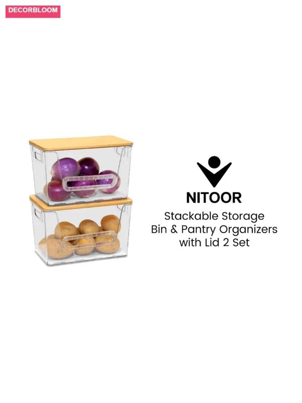 2 Set Pantry Organizers Under Sink Trash Bag Holder Stackable Pantry Storage